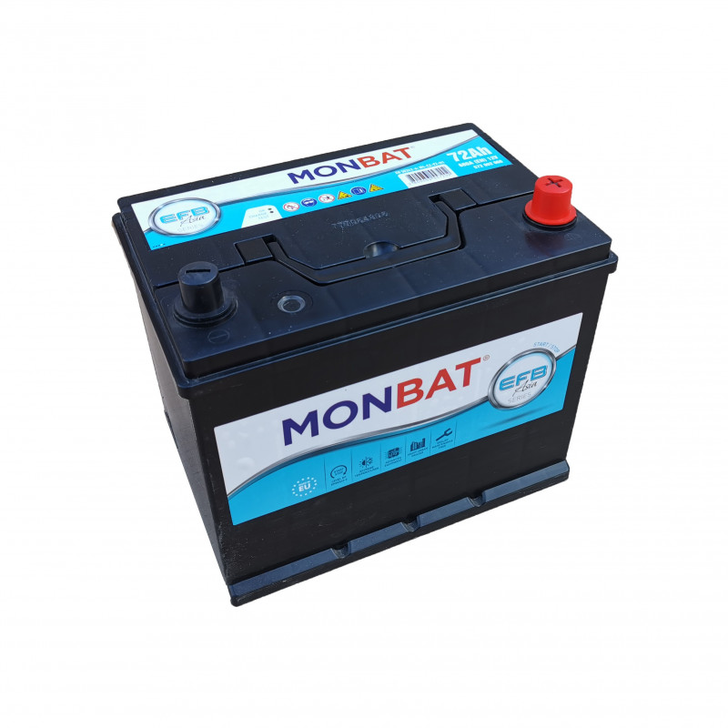 Autobaterie Monbat EFB ASIE 72 Ah Pravá